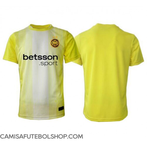 Camisa de time de futebol Inter Milan Goleiro Replicas 2º Equipamento 2025-26 Manga Curta